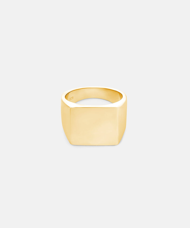 Square Signet Ring Gold