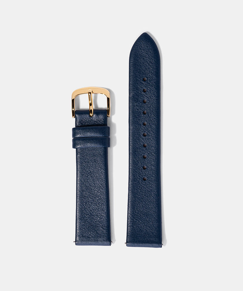 M01 Gold Navy Leather - Monofore - 18MM