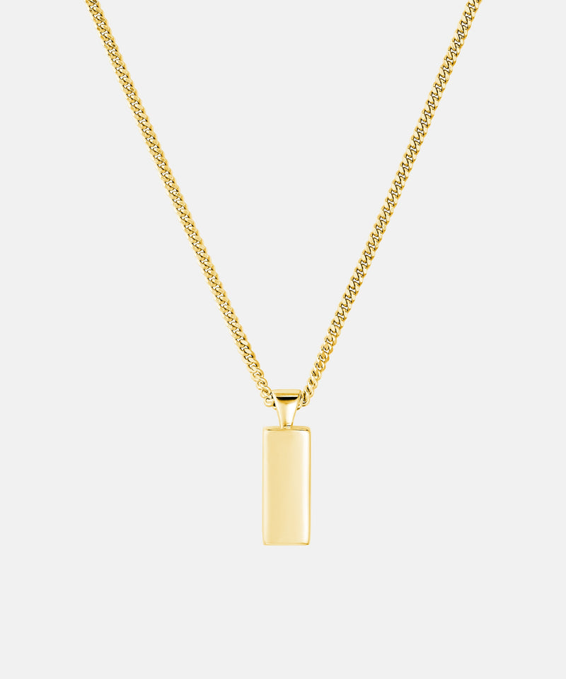 Block Pendant Gold