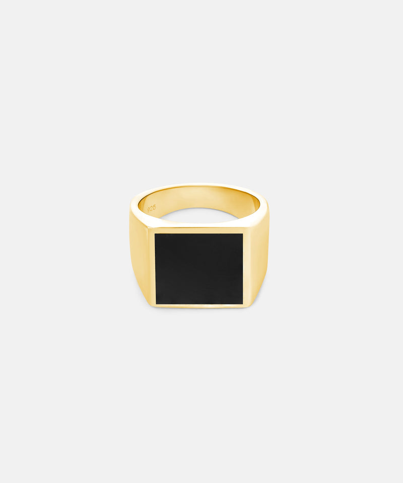 Men's square black onyx ring new arrivals