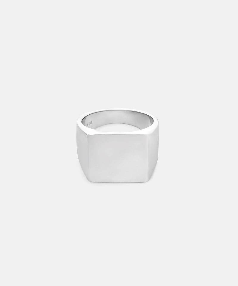 Square Signet Ring Silver