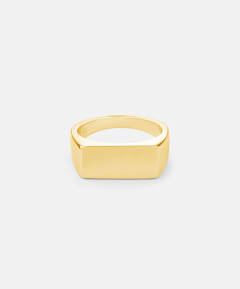 Rectangular Signet Ring Gold