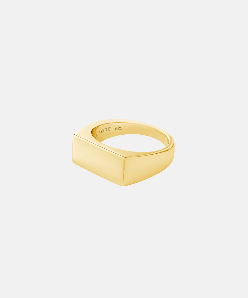 Rectangular Signet Ring Gold