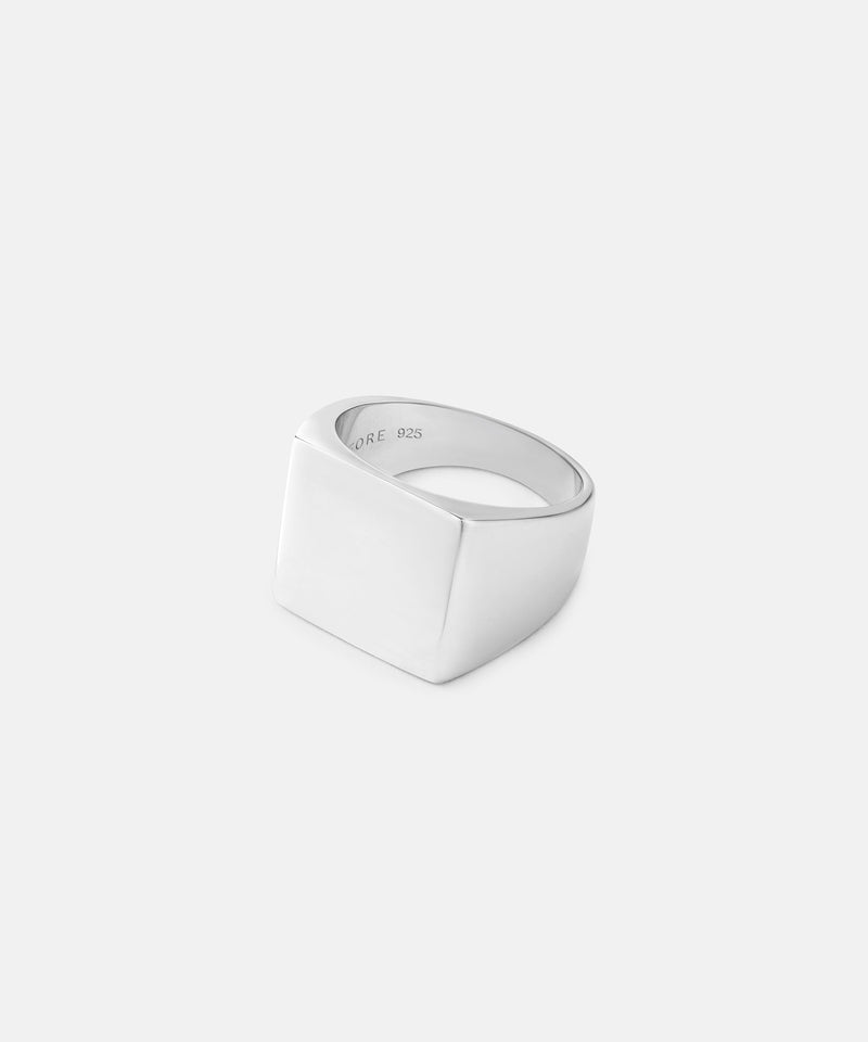 Square Signet Ring Silver