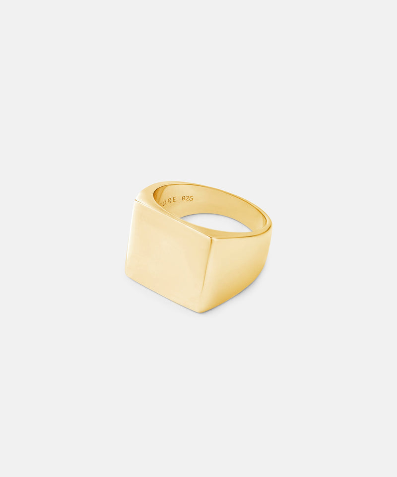 Square Signet Ring Gold