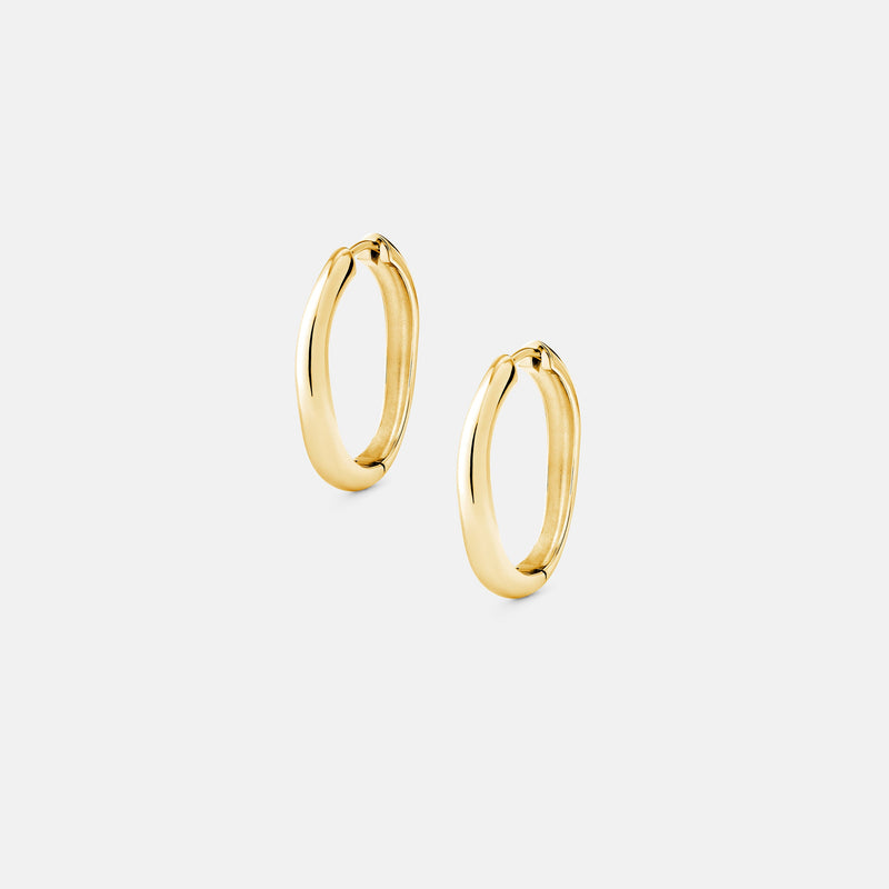 Large Wavy Hoops Gold