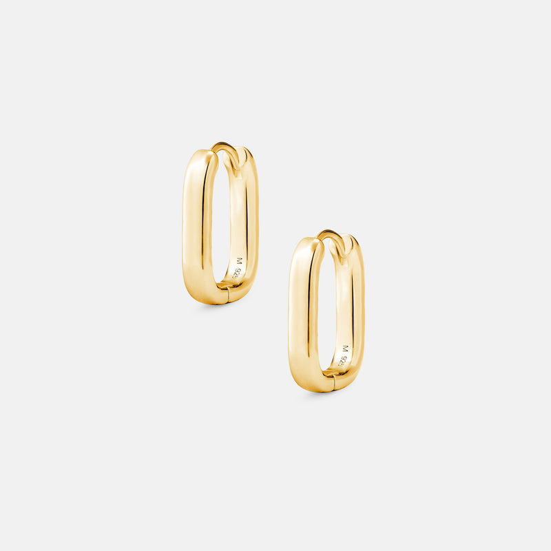 Square Hoops Gold